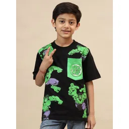Kids Ville Boys Hulk Printed Pure Cotton T-Shirt-picture-17
