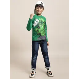 Kids Ville Boys Hulk Printed Pure Cotton T-shirt image 4
