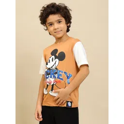 Kids Ville Boys Mickey & Friends Printed Pure Cotton T-Shirt-picture-39