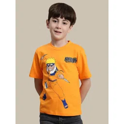 Kids Ville Boys Naruto Printed Pure Cotton T-Shirt-picture-25