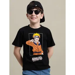 Kids Ville Boys Naruto Printed Pure Cotton T-Shirt-picture-53