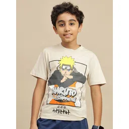 Kids Ville Boys Naruto Printed Pure Cotton T-Shirt-picture-34