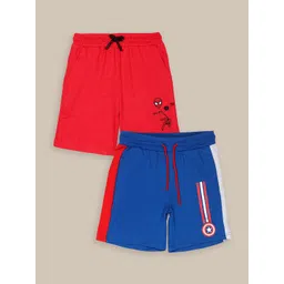 Kids Ville Boys Pack Of 2 Avengers Printed Shorts-picture-35