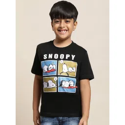 Kids Ville Boys Peanuts Printed Pure Cotton Tshirt-picture-53