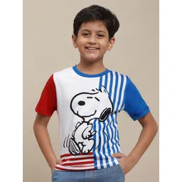 Kids Ville Boys Peanuts Printed Pure Cotton Tshirt-picture-53