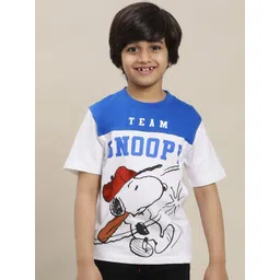 Kids Ville Boys Peanuts Printed Regular Fit T-Shirt-picture-31