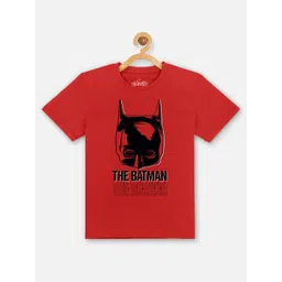 Kids Ville Boys Red Batman Printed Applique T-shirt-picture-17