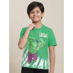 Kids Ville Boys Round Neck Short Sleeves Hulk-Printed Pure-Cotton T-Shirt-picture-25