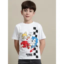 Kids Ville Boys Sonic Classic Printed Pure Cotton T-Shirt-picture-14