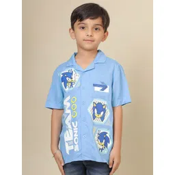 Kids Ville Boys Sonic Printed Shirt-picture-14