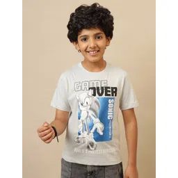 Kids Ville Boys Sonic The Hedgehog Graphic Printed Round Neck Pure Cotton T-shirt-picture-21