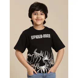 Kids Ville Boys Spider-Man Graphic Printed Round Neck Cotton T-shirt-picture-55