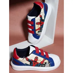 Kids Ville Boys Spiderman Printed Round Toe Comfort Insole Sneakers-picture-14