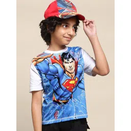 Kids Ville Boys Superman Printed Cotton T-Shirt-picture-38