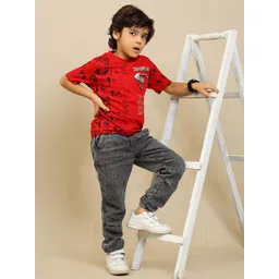 Kids Ville Boys Superman Printed Pure Cotton T-Shirt-picture-30