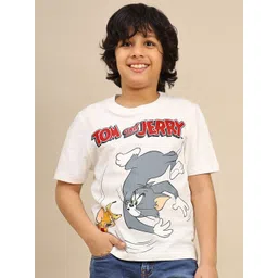 Kids Ville Boys Tom & Jerry Printed Pure Cotton Round Neck Tshirt-picture-19