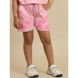 Kids Ville Girls Barbie Printed Regular Shorts-picture-27