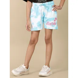 Kids Ville Girls Barbie Printed Shorts-picture-24