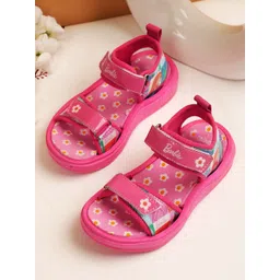 Kids Ville Girls Barbie Printed Velcro Closure Sports Sandals-picture-22