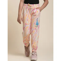 Kids Ville Girls Frozen Printed Joggers-picture-27