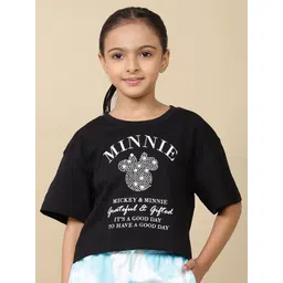 Kids Ville Girls Mickey & Friends Printed Boxy Fit Tshirt-picture-10