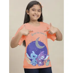 Kids Ville Girls Printed Relaxed Fit Tshirts-picture-26