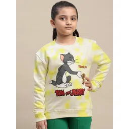 Kids Ville Girls Tom & Jerry Printed Cotton Sweatshirt-picture-32