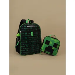 Kids Ville Kids Minecraft Printed Lightweight Backpack with Lunch Bag-picture-37