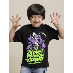kids ville Kidsville Boys Joker Graphic Printed Round Neck Cotton T-shirt-picture-56