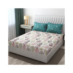 KIDS WONDERS Kids Print Flat Bedsheet in leaf print With 2 Pillow Covers.-picture-18