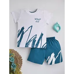 KIDSCUTE Boys Printed Short Sleeves Pure Cotton T-shirt With Shorts-picture-40