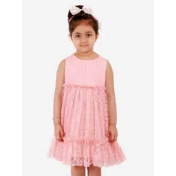 KidsDew Girls Pink Net Empire Dress-picture-55