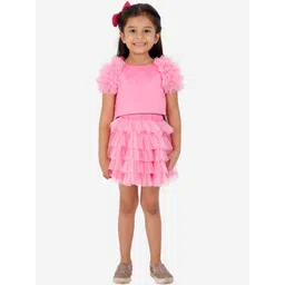 KidsDew Girls Pink Ruffle Clothing Set-picture-22