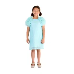 KidsDew Kids Blue Embroidered Dress-picture-18