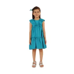 KidsDew Kids Blue Solid Dress-picture-24