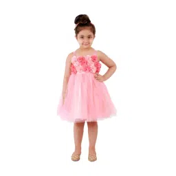 KidsDew Kids Peach Applique Dress-picture-20