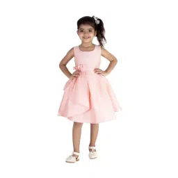 KidsDew Kids Peach Solid Dress-picture-16