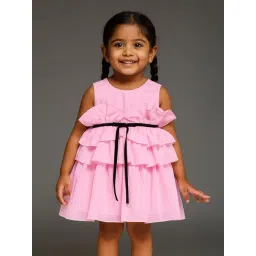 KidsDew Kids Pink Fit & Flared Dress-picture-23