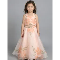 KidsFlower Girls Printed Ready to Wear Lehenga &-picture-49