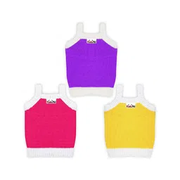 KIDSKA Kids Set Of 3 Ribbed Round Neck Sleeveless Sweater Vest-picture-30