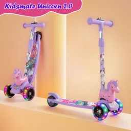 kidsmate Unicorn 2.0 Kick Scooter for Kids Age 3-8 Years, Adjustable Height & LED Wheels Kids Scooter-picture-23