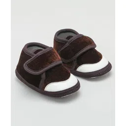 KIDSUN Colour Blocked Velcro Closure Booties - Brown-picture-0