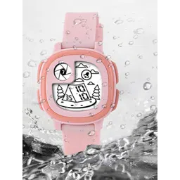 KIDSUN Girls Square Dial & Straps Digital Multi Function Watch 811_PINK_PINK-picture-24