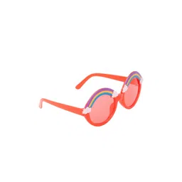 KIDSUN Kids Full Rim UV Protection Rainbow Round Sunglasses 159_RED_RED image 1
