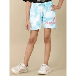Kidsville Barbie Printed Regular Fit Shorts For Girls-picture-41