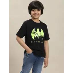 Kidsville Batman Printed Regular Fit Black T-Shirt For Boys-picture-13