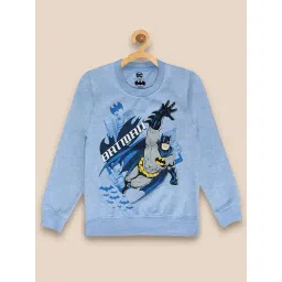 Kidsville Batman Printed Regular Fit Blue Sweatshirt For Boys-picture-41