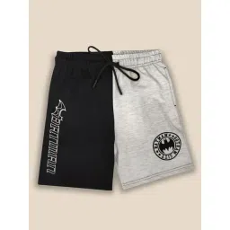 Kidsville Black & Grey Printed Shorts-picture-46