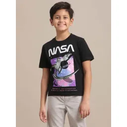 Kidsville Black Cotton Printed T-Shirt-picture-35