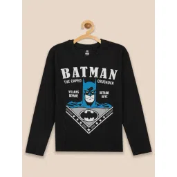 Kidsville Black Printed Full Sleeves T-Shirt image 1